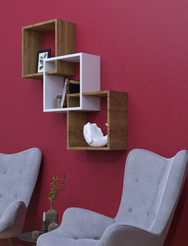 Wooden Bookshelf Wall Cabinet