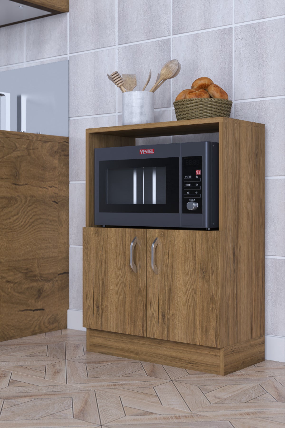ROMA-MICROWAVE AND MULTI-PURPOSE KITCHEN CABINET
