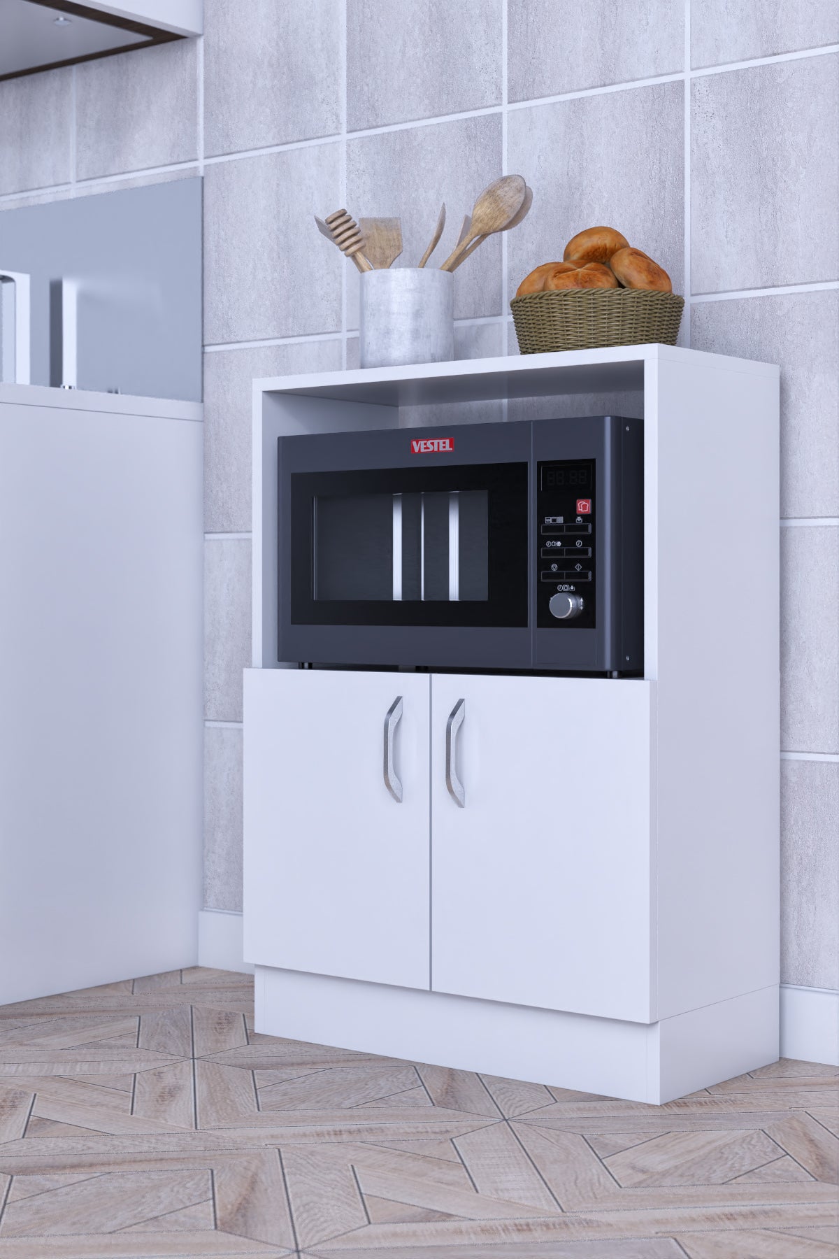 ROMA-MICROWAVE AND MULTI-PURPOSE KITCHEN CABINET