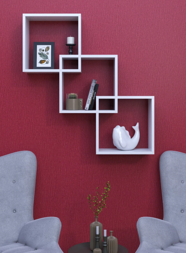 Wooden Bookshelf Wall Cabinet