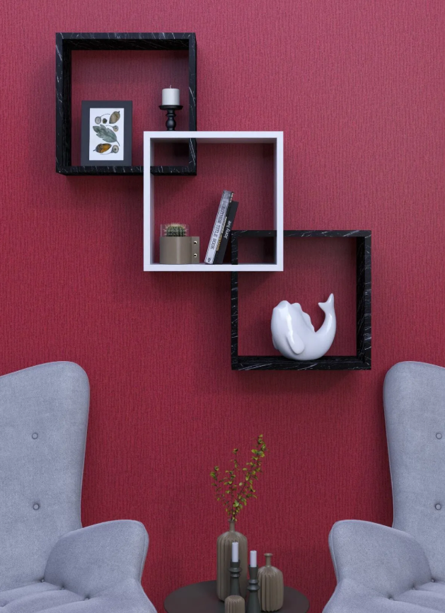 Wooden Bookshelf Wall Cabinet