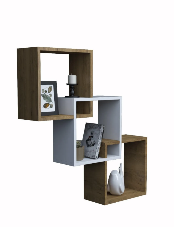 Wooden Bookshelf Wall Cabinet