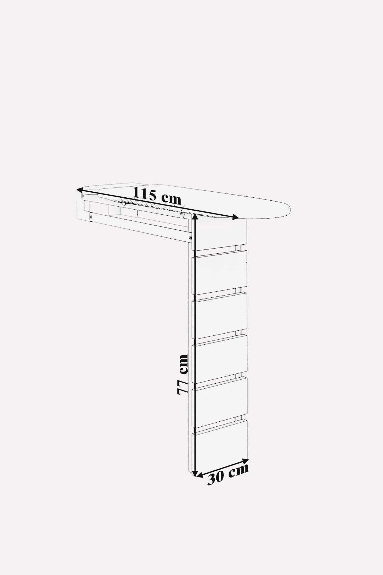DAISY-WALL MOUNTED IRONING TABLE