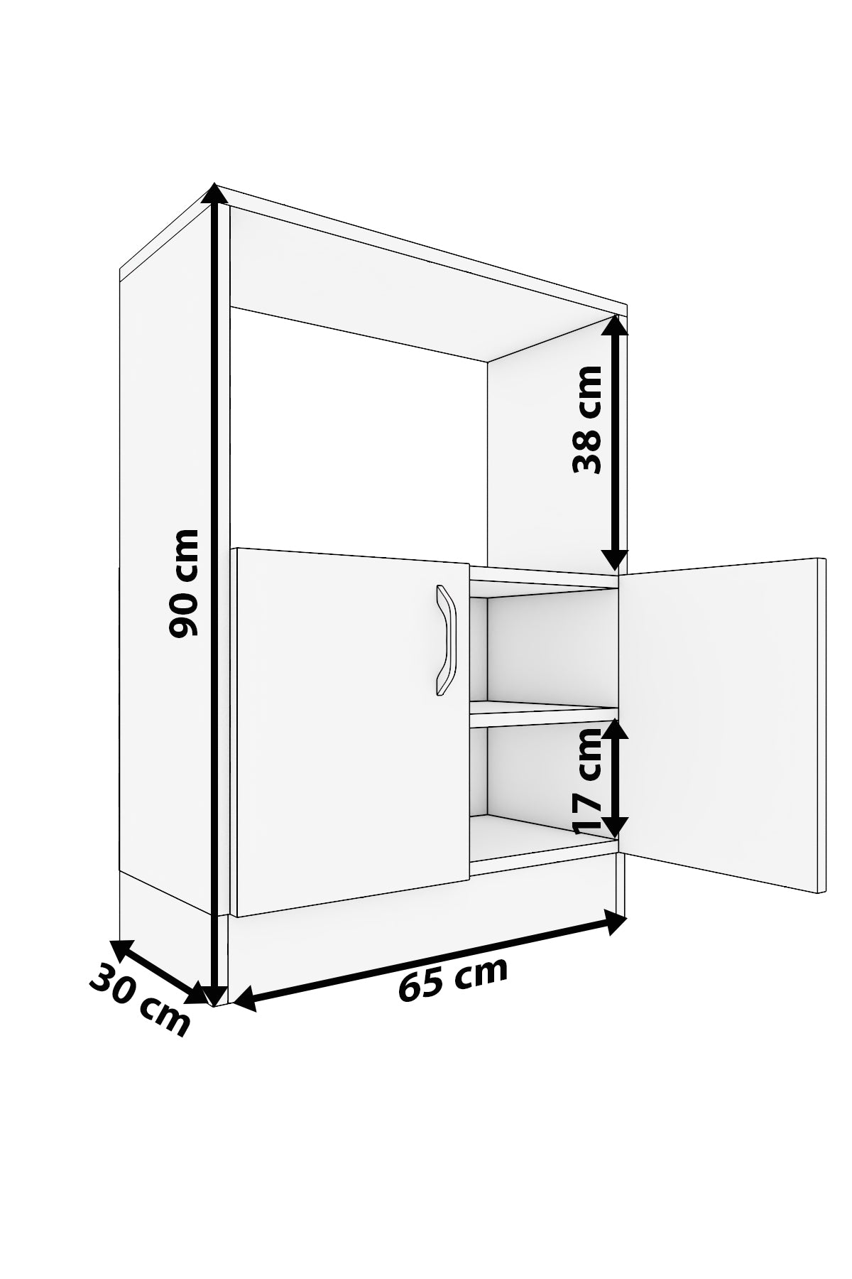 ROMA-MICROWAVE AND MULTI-PURPOSE KITCHEN CABINET