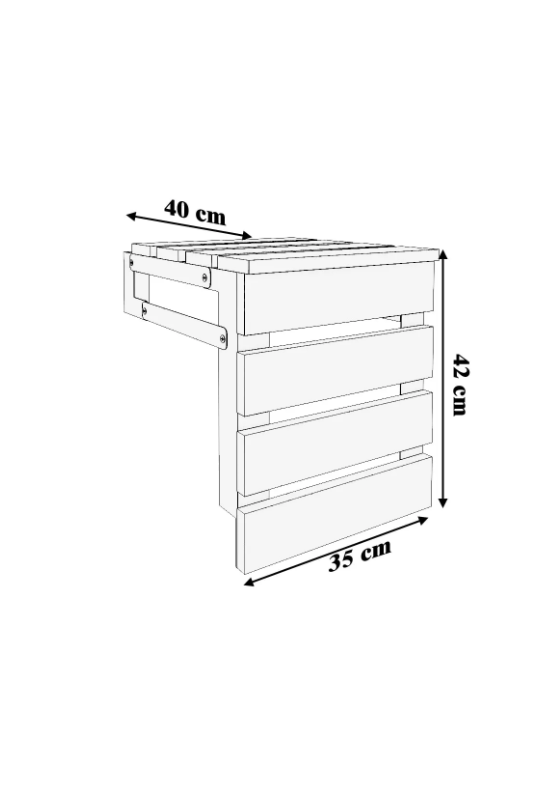 ACACIA-FOLDING STOOL