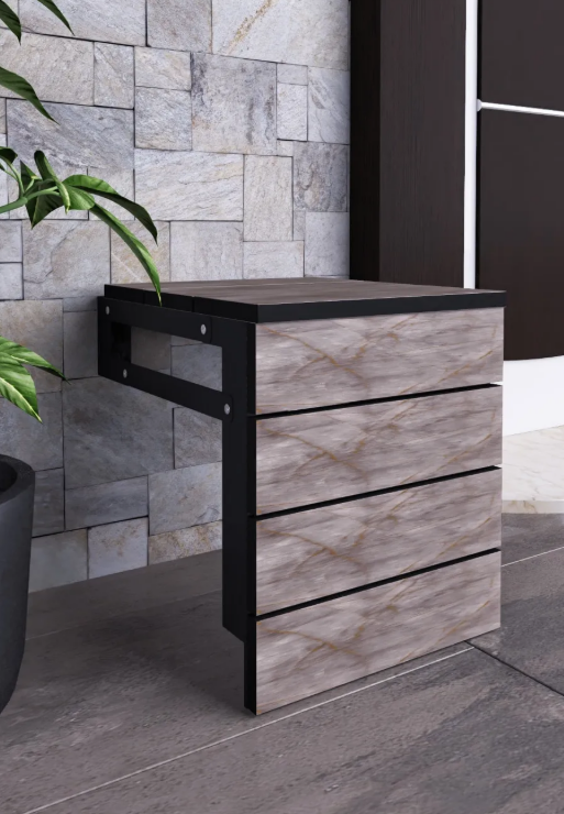 ACACIA-FOLDING STOOL