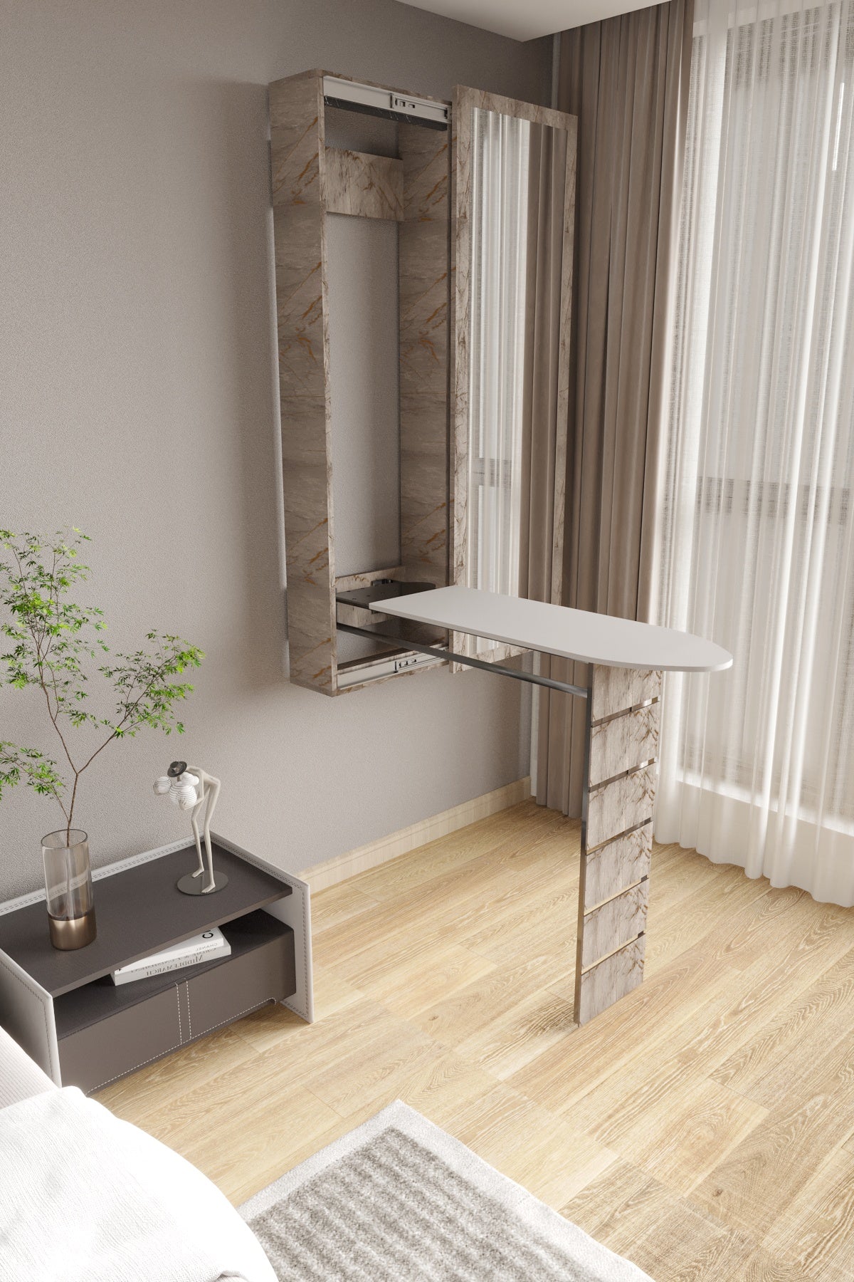 LUXURY-WALL MOUNTED IRONING TABLE