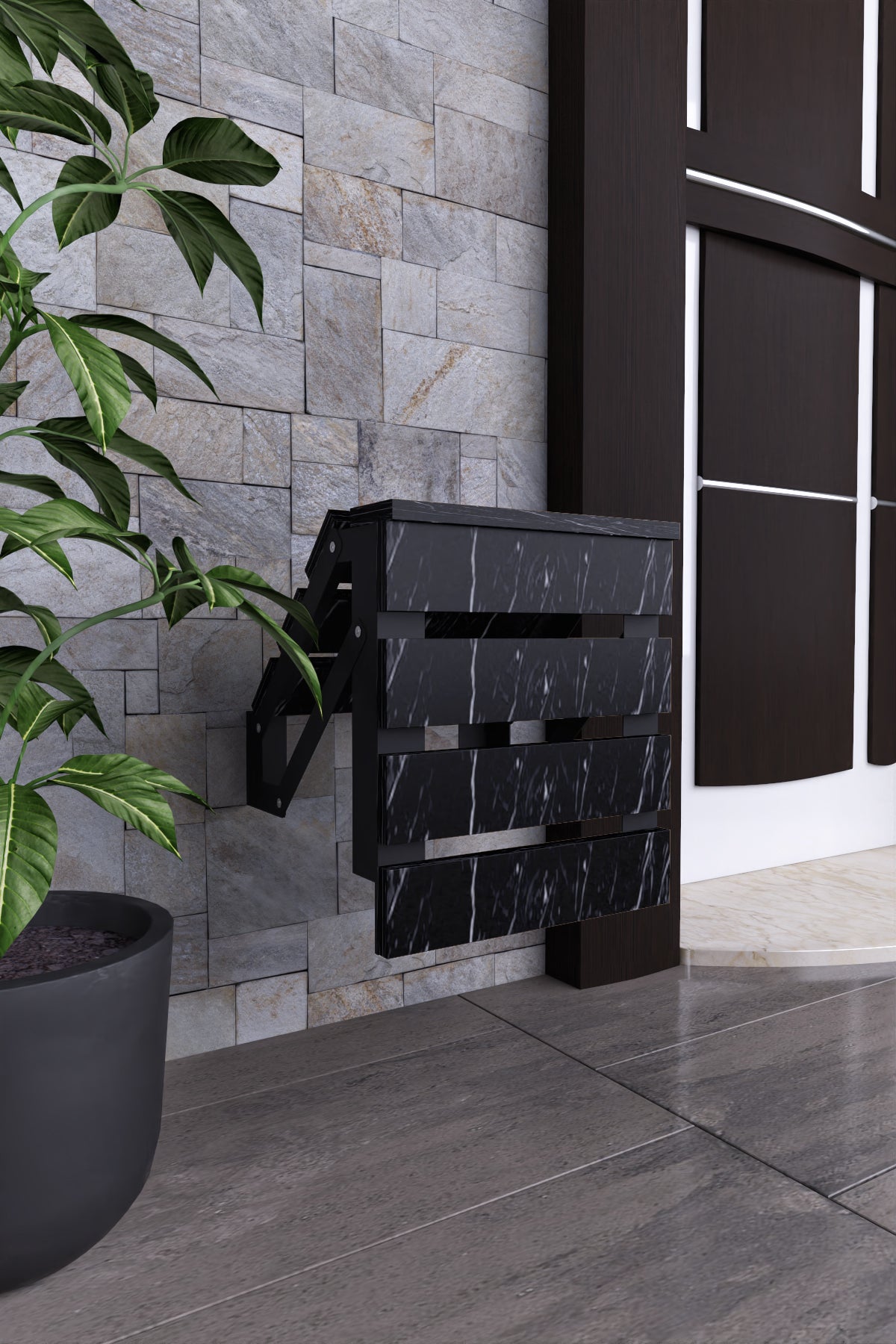 ACACIA-FOLDING STOOL
