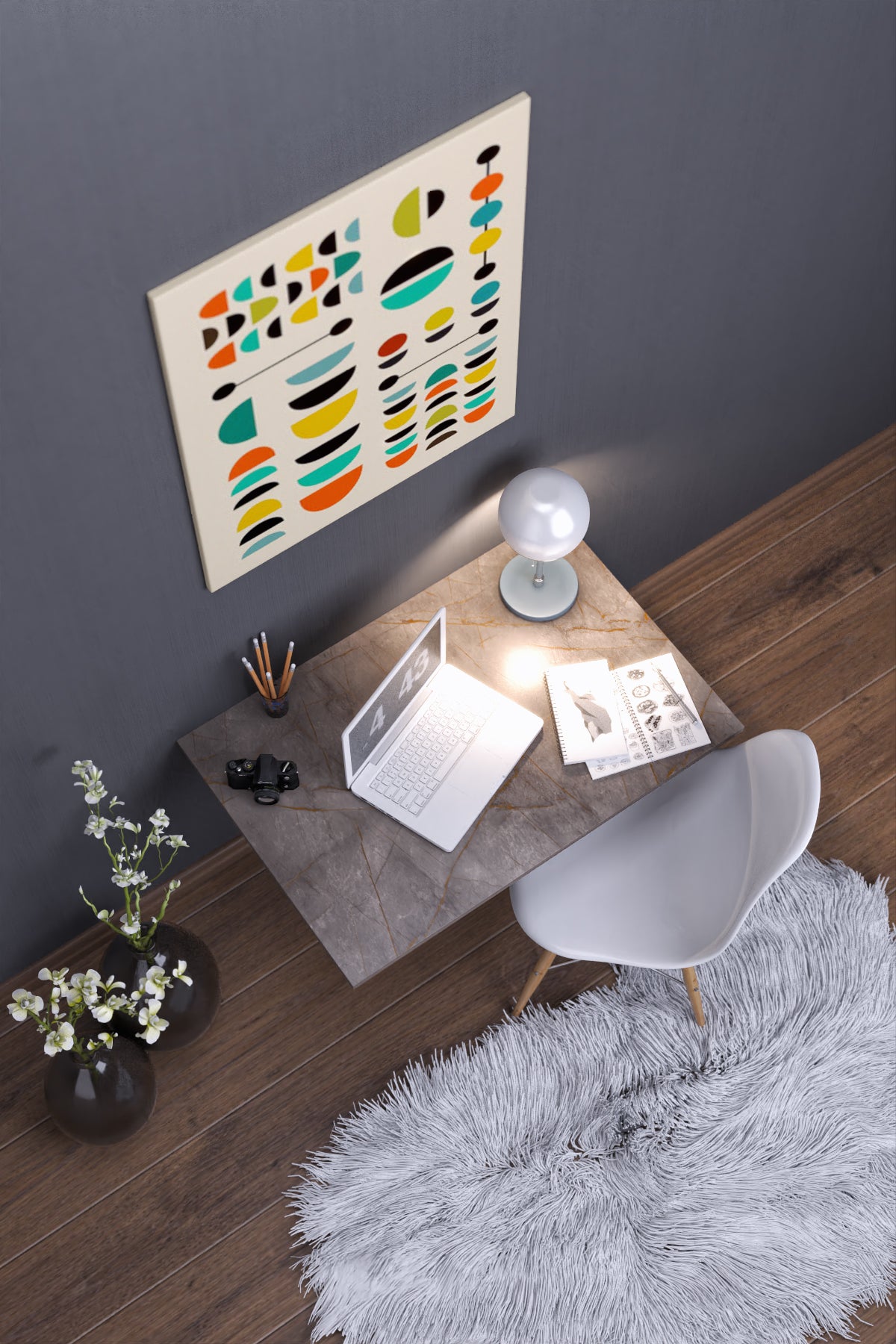 CAMELLIA-FOLDING TABLE