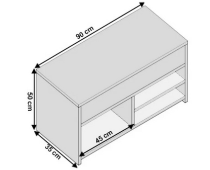 Shoe Bench with Seat Cushion and Storage Space