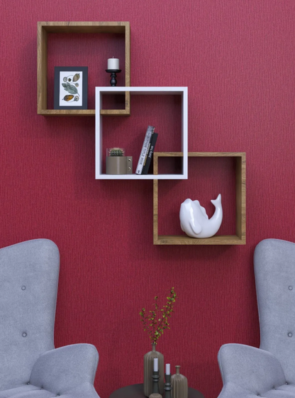 Houten boekenplank wandkast