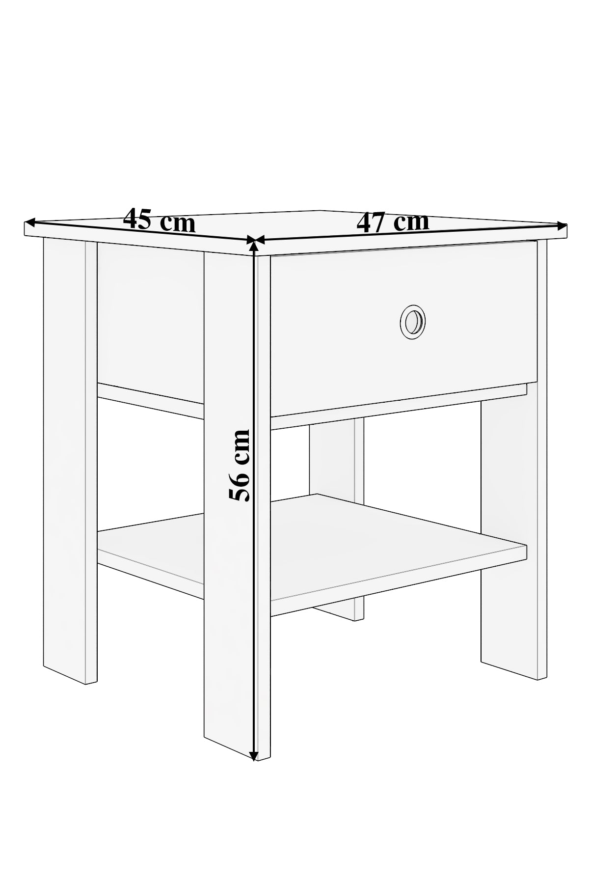 WHITE PALACE-NIGHTSTAND