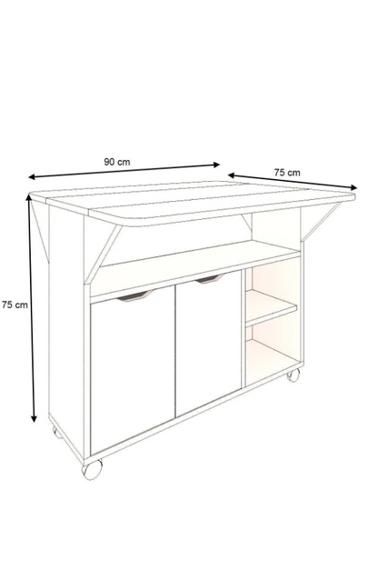 VLINDER-KEUKENTAFEL EN KAST