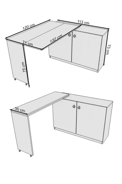 VLOERTAFEL EN MULTIFUNCTIONELE KAST